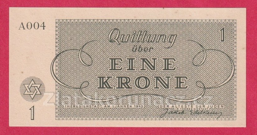1 K - Terezínská poukázka A 004