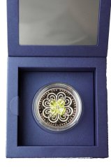 Niue - 2 dollars 2021 - Stříbrná mince Crystal Coin - Čtyřlístek pro štěstí proof