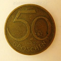 Rakousko - 50 groschen 1965