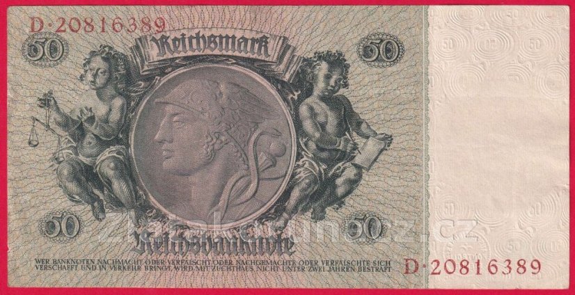 Německo - 50 Reichsmark 30.3.1933 - série D-L,8 m.č.
