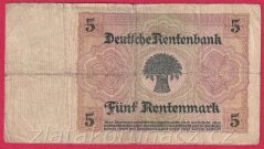 Německo - 5 Rentenmark 2.1.1926 - série B
