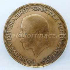 Anglie - 1/2 penny 1929