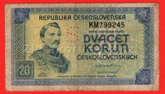 20 Kčs 1945 KM perf.