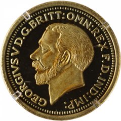 Zlatá medaile - Anglie - Sovereign 1915 Zmenšenina