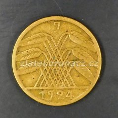 Německo - 5 Reichspfennig 1924 J