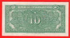 10 Kčs b.l. 1945 SM