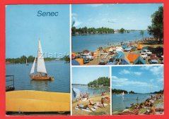 Senec - plachetnice na vodě, stany u jezera