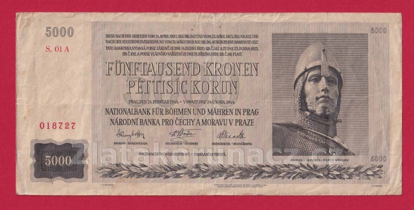 5000 Korun 1944  A 01