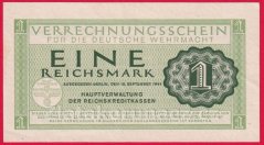 Německo - 1 Reichsmark (wehrmacht) - 15.9.1944