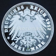 Replika 3 marky, Bedřich Moudrý z r. 1917