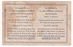Los - 25 k - 51. Třídní loterie Protektorátu III. - E r.1944