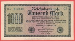 Německo - 1000 mark 15.9.1922 - série Ha-GB