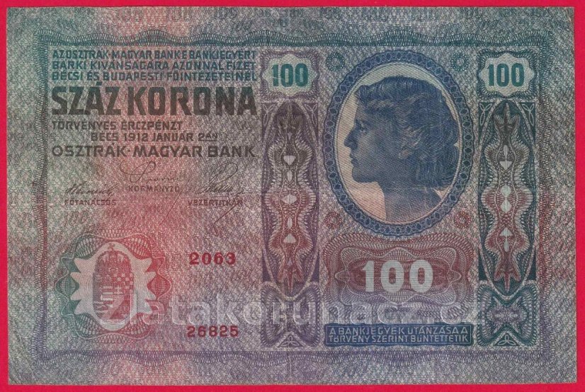 Rakousko-Uhersko - 100 Kronen 2.1.1912