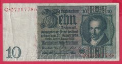 Německo - 10 Reichsmark 22.1.1929 - série Q-L - 8 m.č.