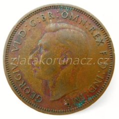Anglie - 1/2 penny 1942