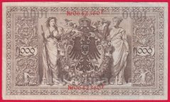 Německo - 1000 mark 21.4.1910 - série F-J červená