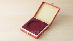 Krabička na medaili - červená ø 62 mm