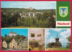 Náchod - stará radnice se zámkem z náměstí VŘSR