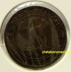 Francie - 2 centimes 1856 BB