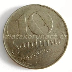 Lotyšsko - 10 santimi 1922