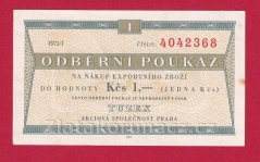 1 Tkčs - Tuzexová poukázka 1971/ I
