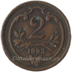 2 haléř F.J.I.-1893