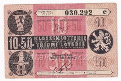 Los - 20 k - 50. Třídní loterie Protektorátu V. - E r.1944
