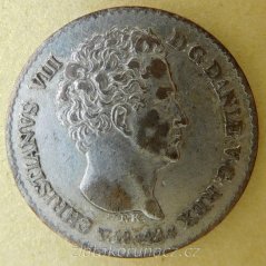 Dánsko - 4 rigsbankskilling 1842 FK/VS