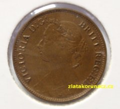 Anglie - 1 farthing 1886