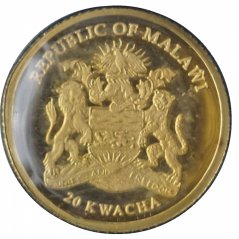 Zlatá mince Malawi - 20 Kwacha 2007 - 40 let investičních mincí