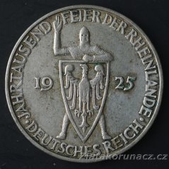 Německo - Výmar - 3 Marka 1925 D