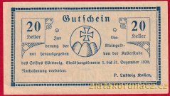 Stiftes Göttweig - 20 haléřů - 1920 - modrá