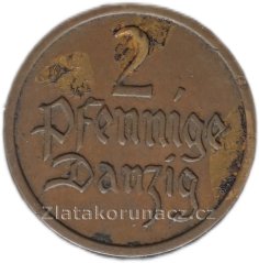 Polsko - Gdaňsk - 2 pfennig 1937