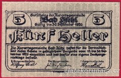 Bad Ischl - 5 haléřů - 1920