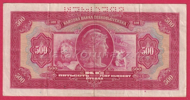 500 Ks 1929 přetisk F