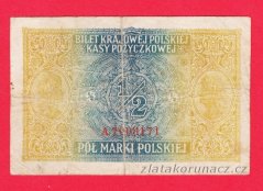 Polsko - 1/2 Marka 1917 General...