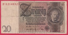 Německo - 20 Reichsmark 22.1.1929 - série F-i - 8 m.č.