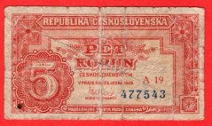5 Kčs 1949 A 19