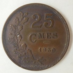 Luxembursko - 25 centimes 1930