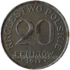 Polsko - 20 fenig 1917 FF