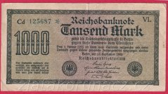 Německo - 1000 mark 15.9.1922 - série Cd-VL