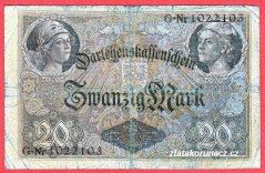 Německo - 20 mark 5.8.1914 - série G