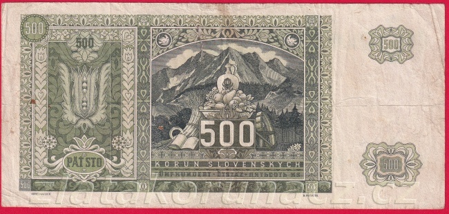 500,- Ks 1941 +kolek 7 H a