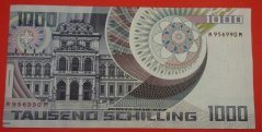 Rakousko - 1000 schilling 1983