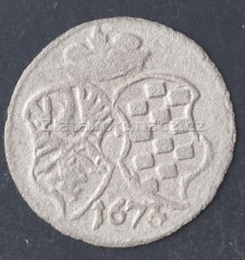 Slezsko - 1 dreier 1673 CB - Luise von Anmalt