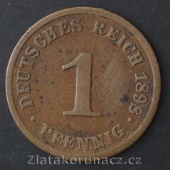 Německo - 1 Reich Pfennig 1898 J