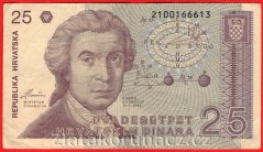 Chorvatsko - 25 Dinara 1991