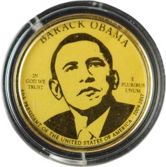Zlatá mince Rovníková Guinea - 250 Pesetas 2022 - Barack Obama