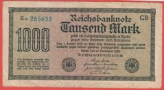 Německo - 1000 mark 15.9.1922 - série Ka-GB