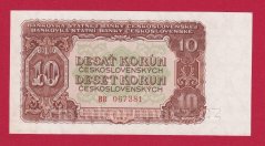 10 Kčs 1953 BB-ruský číslovač
